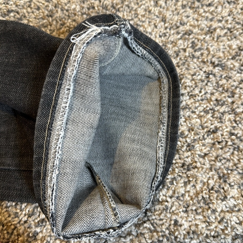 7 For All Mankind Black Bootcut A Pocket Y2K White Stitch Whiskered 32 - Picture 4 of 10